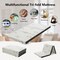 Queen 3 Inch Tri-fold Memory Foam Floor Mattress Topper Portable with Carrying Bag